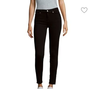 7 For All Mankind Gwenevere Black Skinny Jeans, Womens Size 30